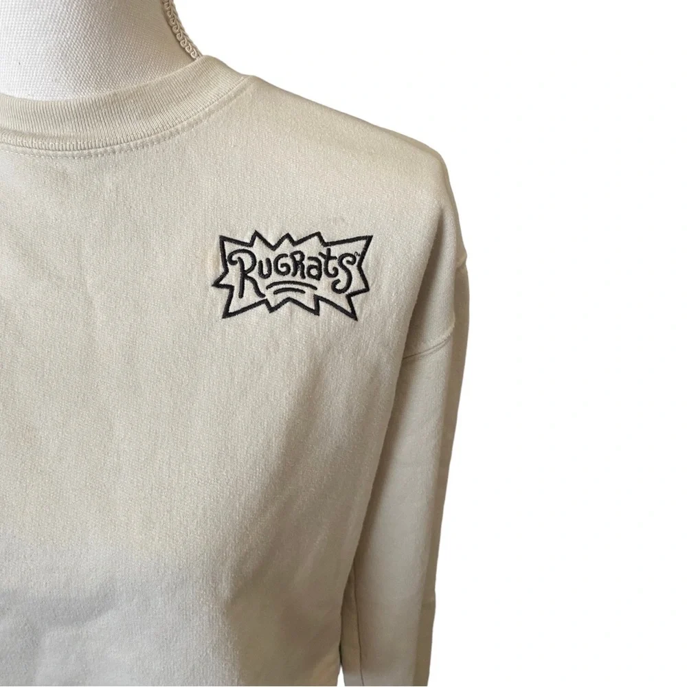 Nickelodeon | Rugrats off white cropped sweater top size Small